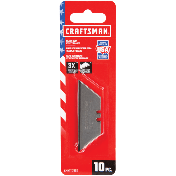 Repuesto Craftsman para cutter trabajo pesado hoja trapezoide 10 unidades