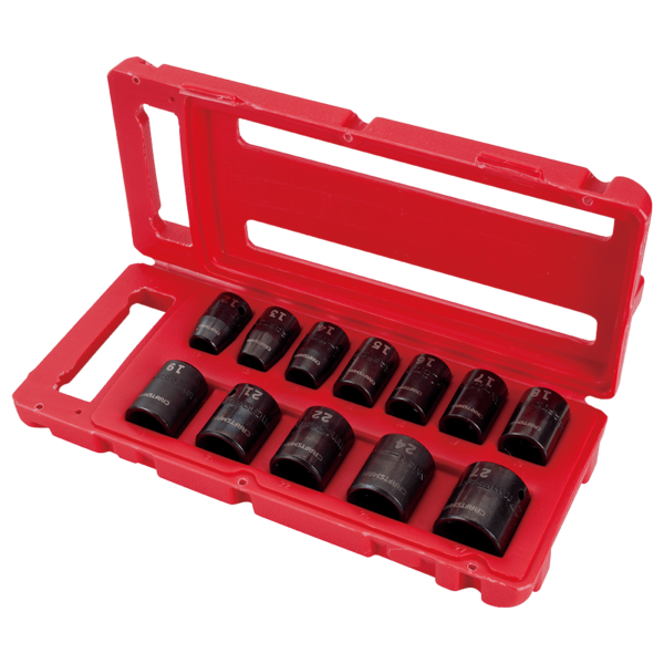 Set Maletín Craftsman 12 Tubos cortos de Impacto métrico de 1/2"