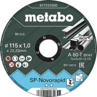 Disco Metabo Novorapid 115x1,0x22,23mm Inox