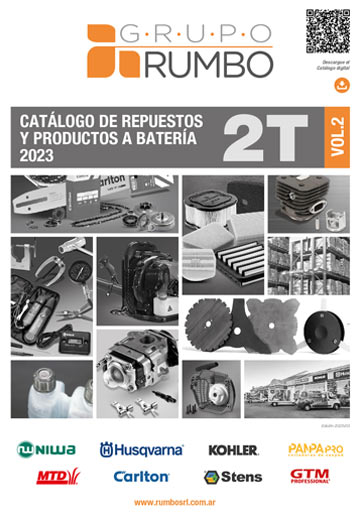Catálogo Grupo Rumbo de repuestos y accesorios 2T y productos a batería 2023