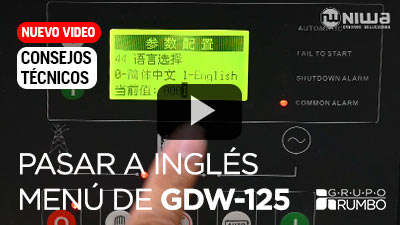 Tutorial para cambiar menú a Inglés de Grupo electrógeno-Generador NIWA GDW-125