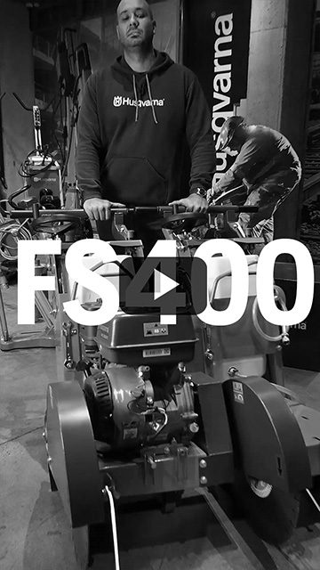 Cortadora de concreto Husqvarna FS 400LV con y sin motor